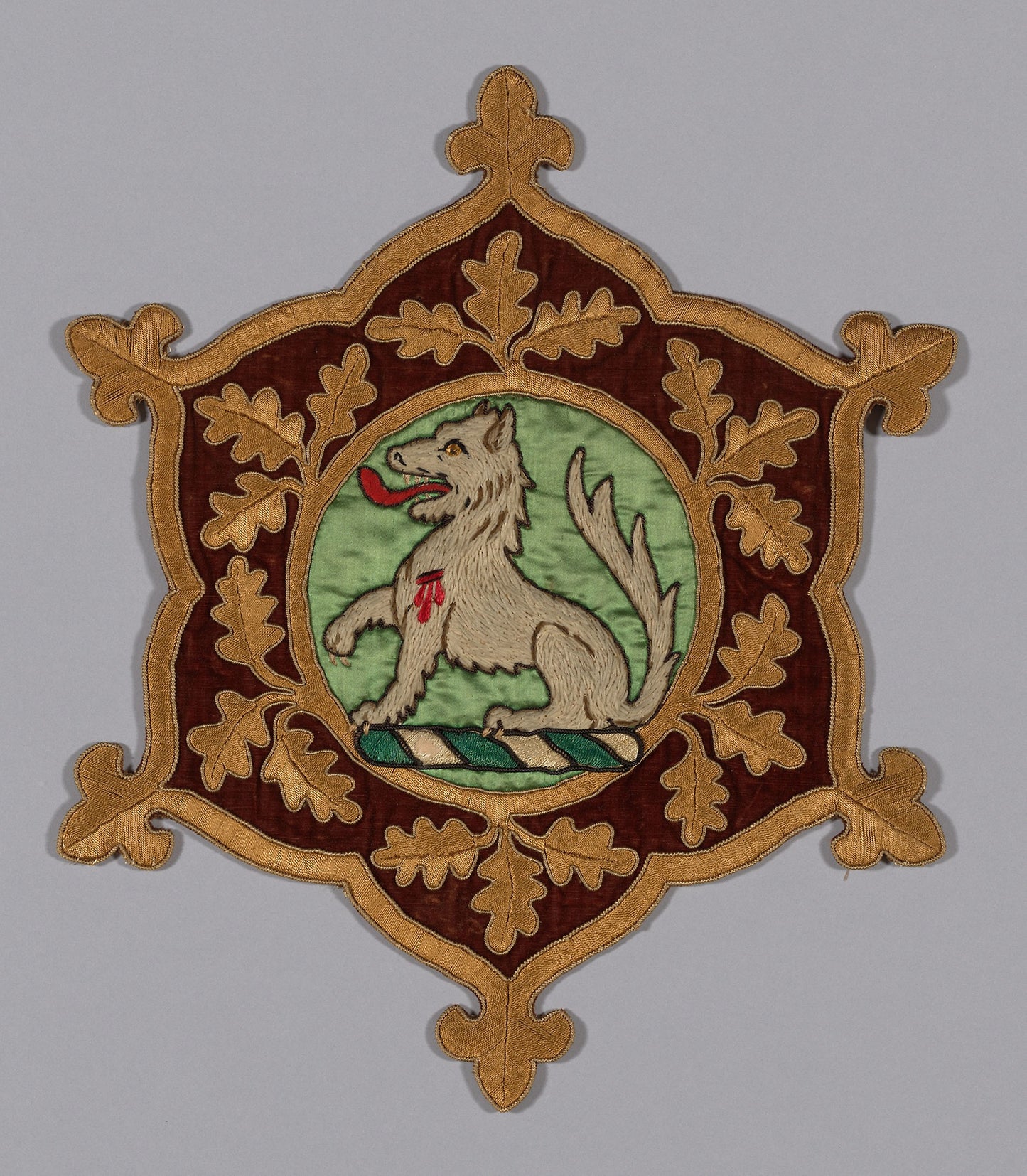 Myddelton Biddulph Armorial Medallion -  Designed -  Augustus Welby Northmore Pugin (English, 1812–1852) for Chirk Castle Red Drawing Room and Saloon,  Poster Print Wall Art