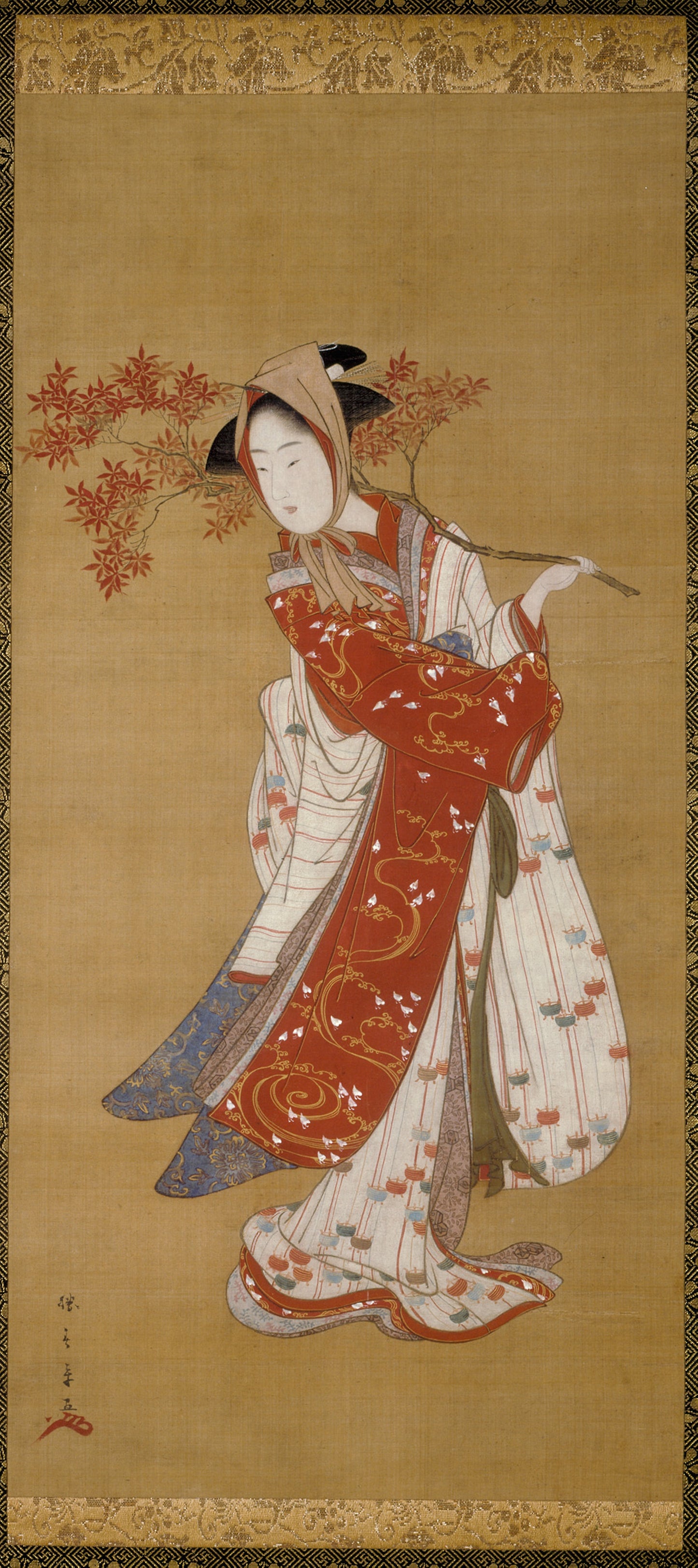 Dancer with a Maple Branch -  Katsukawa Shunsho ?? ??,  Poster Print Wall Art