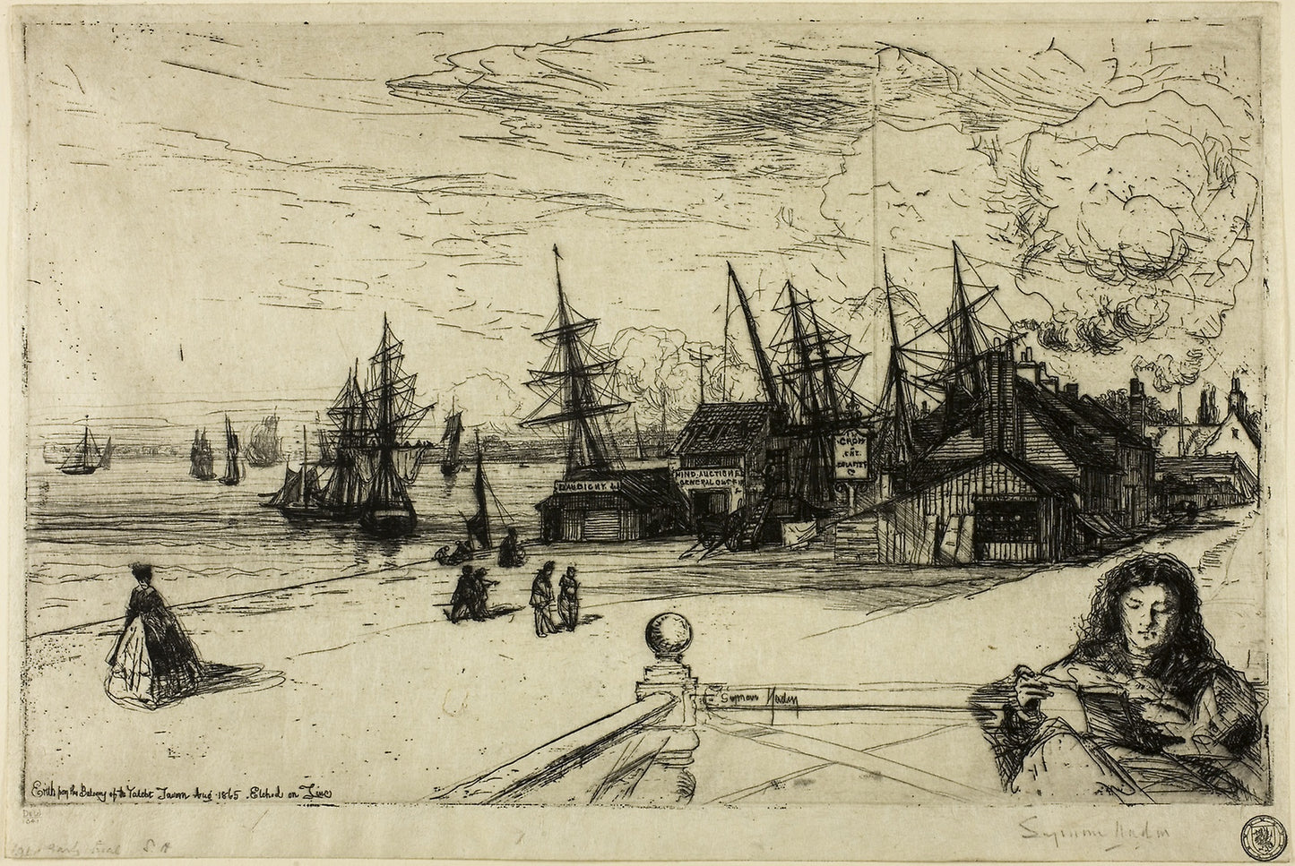 Yacht Tavern, Erith -  Francis Seymour Haden,  Poster Print Wall Art