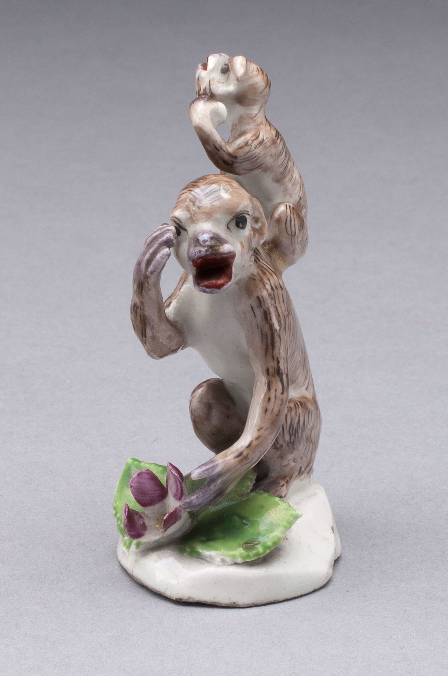Two Monkeys -  Bow Porcelain Factory,  Poster Print Wall Art