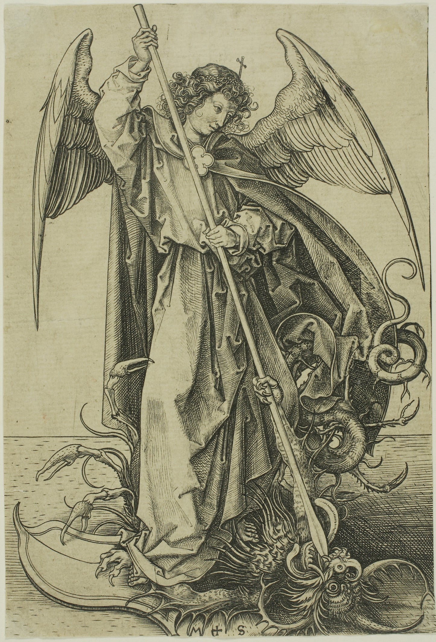 St. Michael -  Martin Schongauer,  Poster Print Wall Art