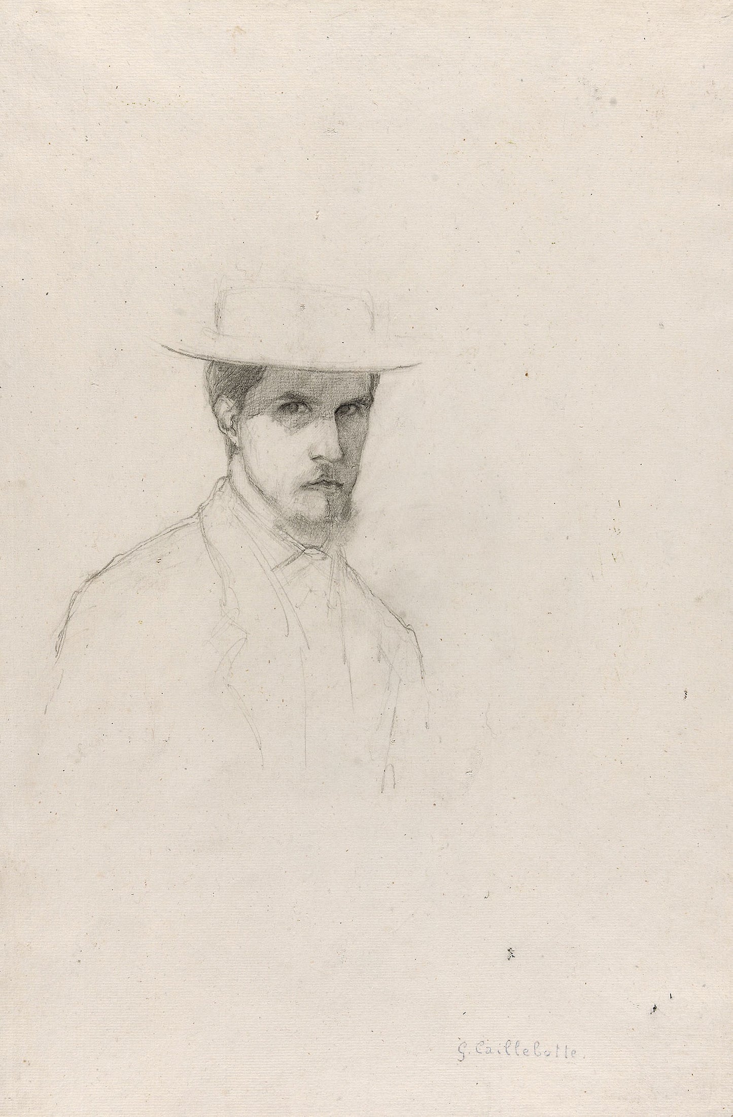 Self-Portrait with a Hat -  Gustave Caillebotte,  Poster Print Wall Art
