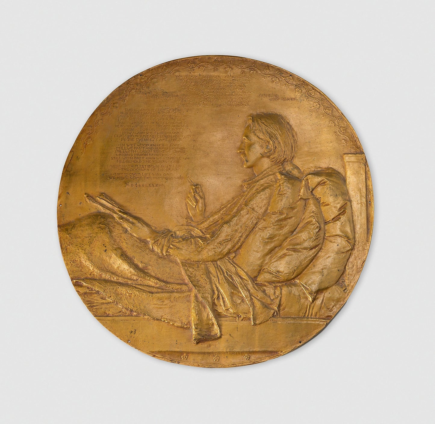 Robert Louis Stevenson -  Augustus Saint-Gaudens,  Poster Print Wall Art