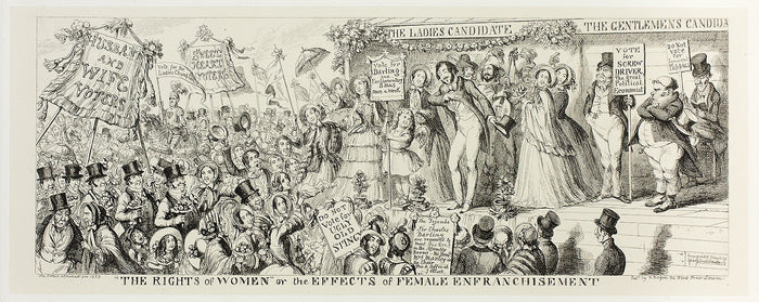 The Rights of Women or the Effects of Female Enfranchisement from George Cruikshank's Steel Etchings to The Comic Almanacks: 1835-1853: George Cruikshank (English, 1792-1878),16x12