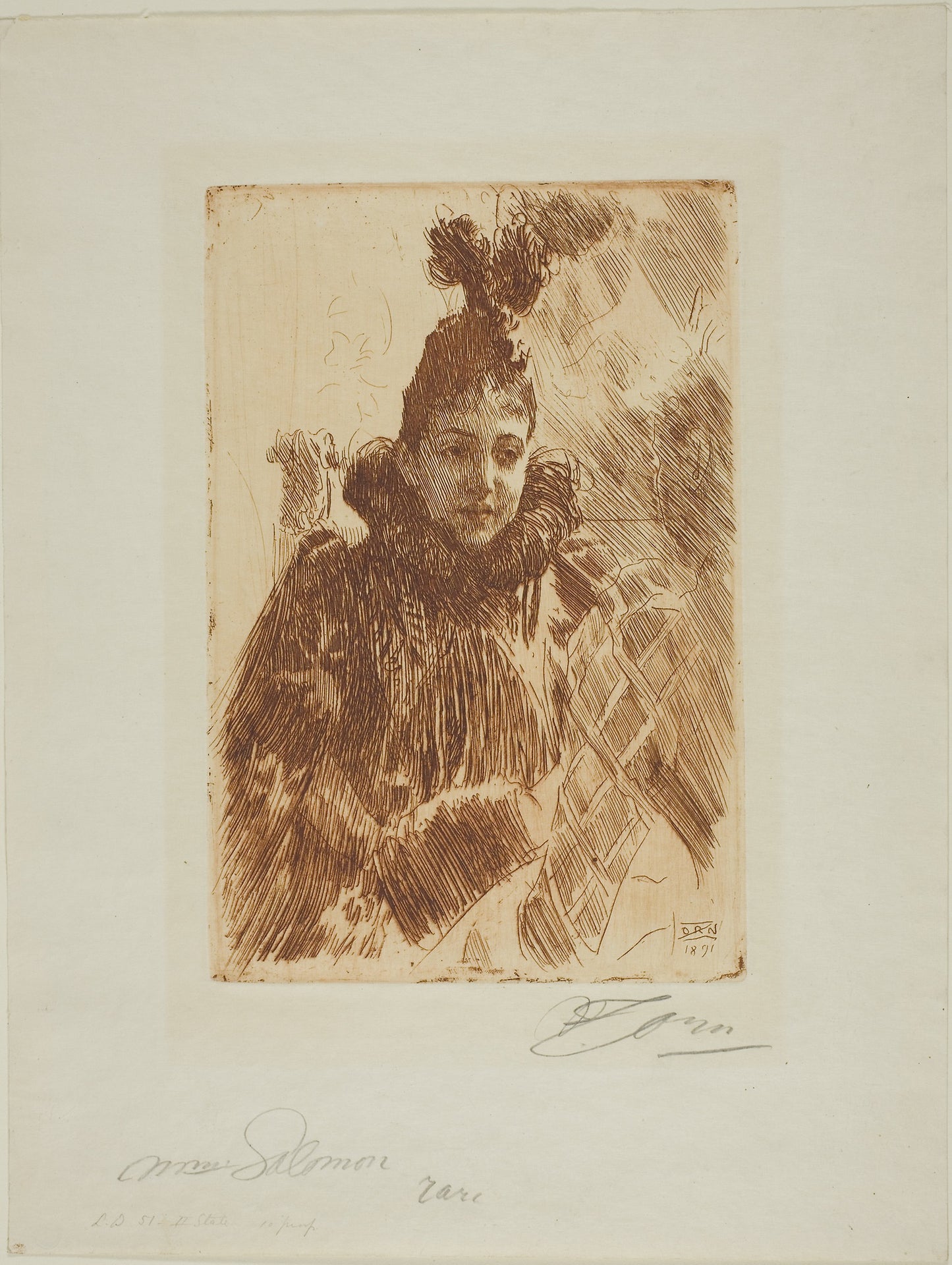 Mme Salomon -  Anders Zorn,  Poster Print Wall Art