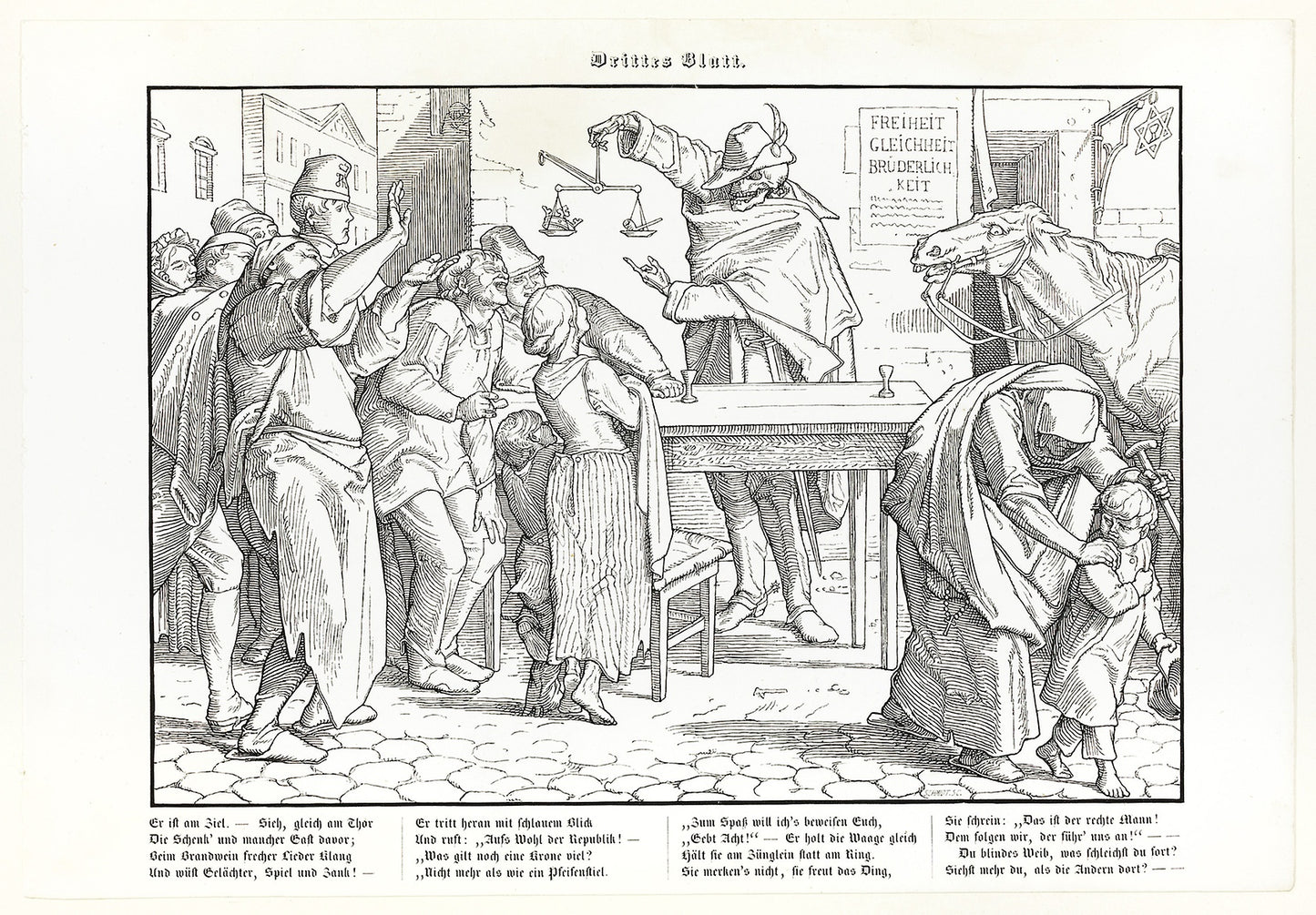 Auch ein Todtentanz, plate III -  Alfred Rethel,  Poster Print Wall Art