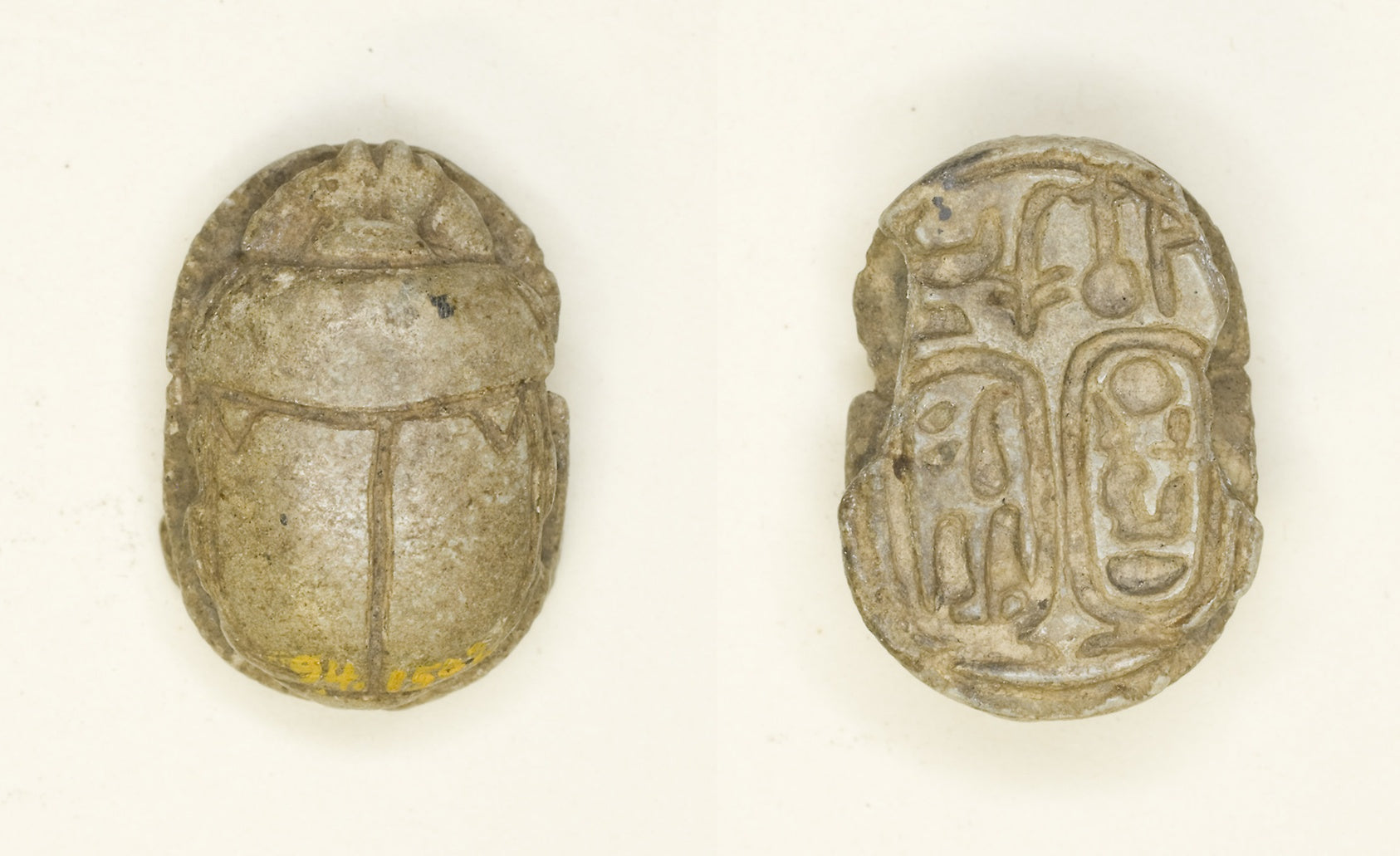 Scarab: Nebmaatra (Amenhotep III) and Queen Tiye: Egyptian,16x12"(A3) Poster