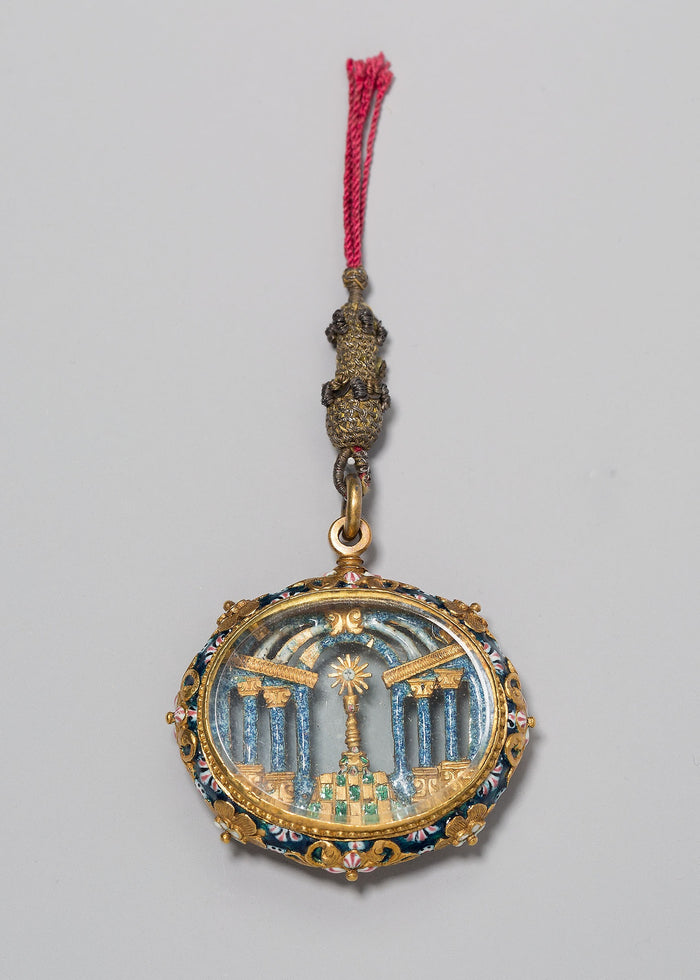 Pendant with the Eucharist, or Holy Sacrament: Spanish,16x12