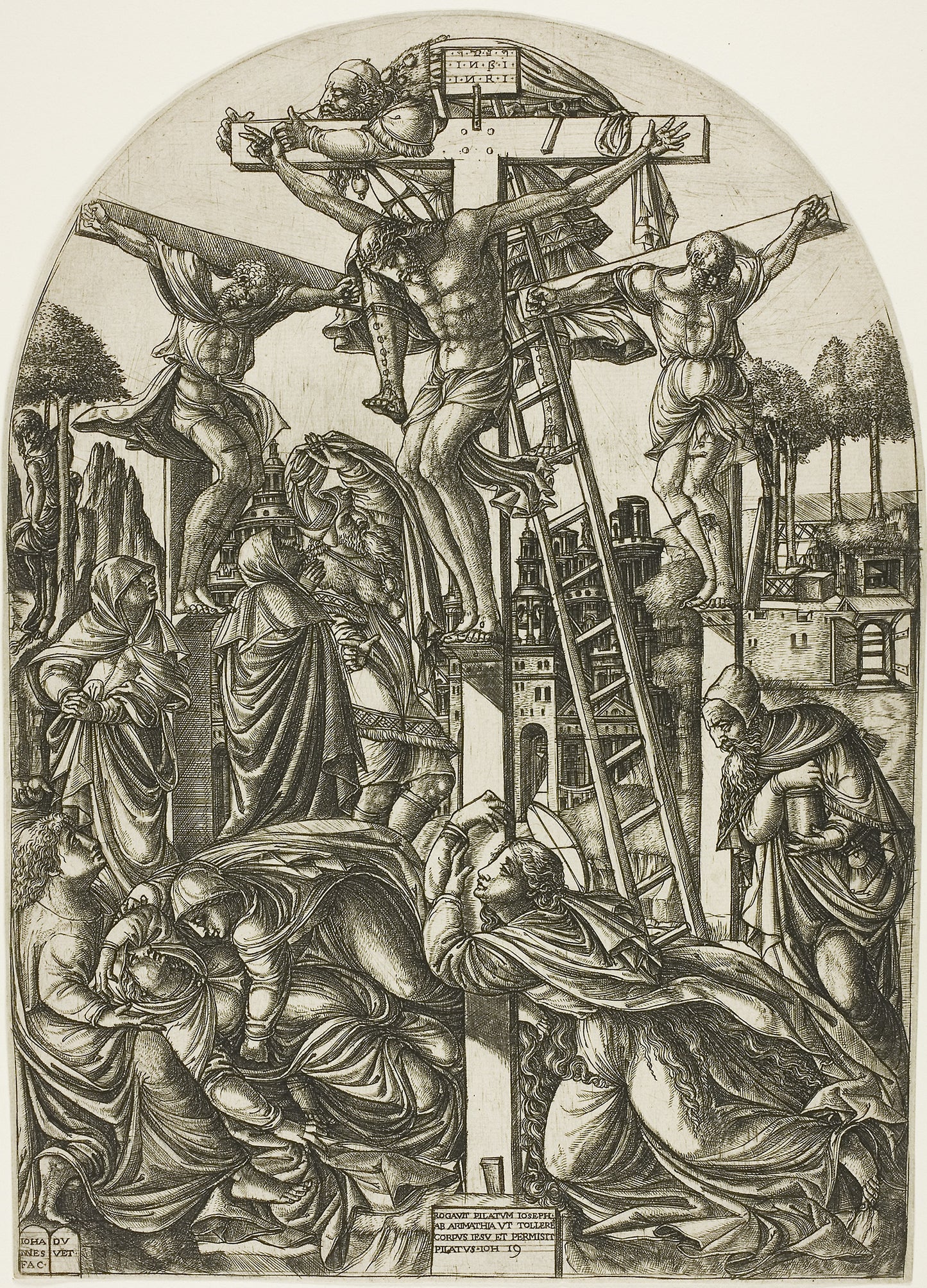 The Crucifixion -  Jean Duvet,  Poster Print Wall Art