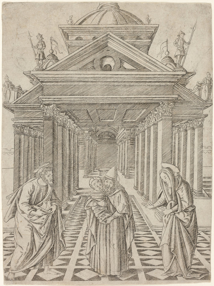 The Presentation in the Temple, plate four from the Life of the Virgin and Christ: Francesco Rosselli,16x12
