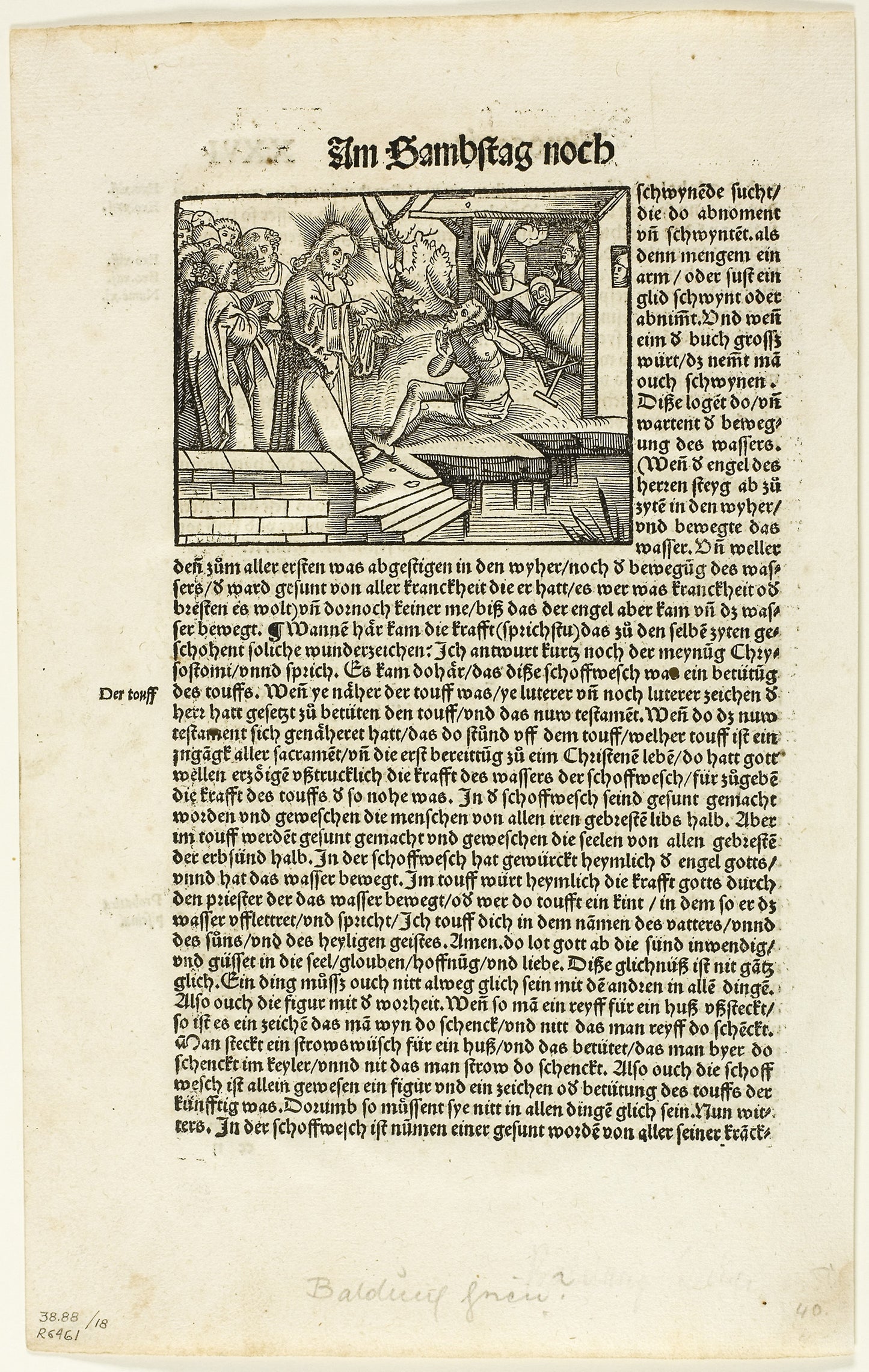Illustration from Das Buch der Evangelien, plate eighteen from Woodcuts from Books of the XVI Century -  Unknown Artist (German, 16th century),  Poster Print Wall Art