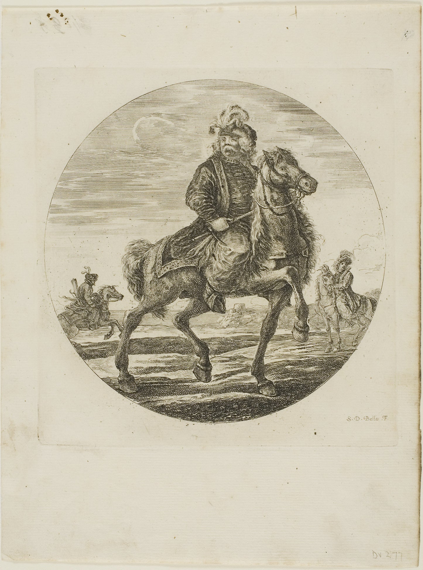 Hungarian Horseman -  Stefano della Bella,  Poster Print Wall Art