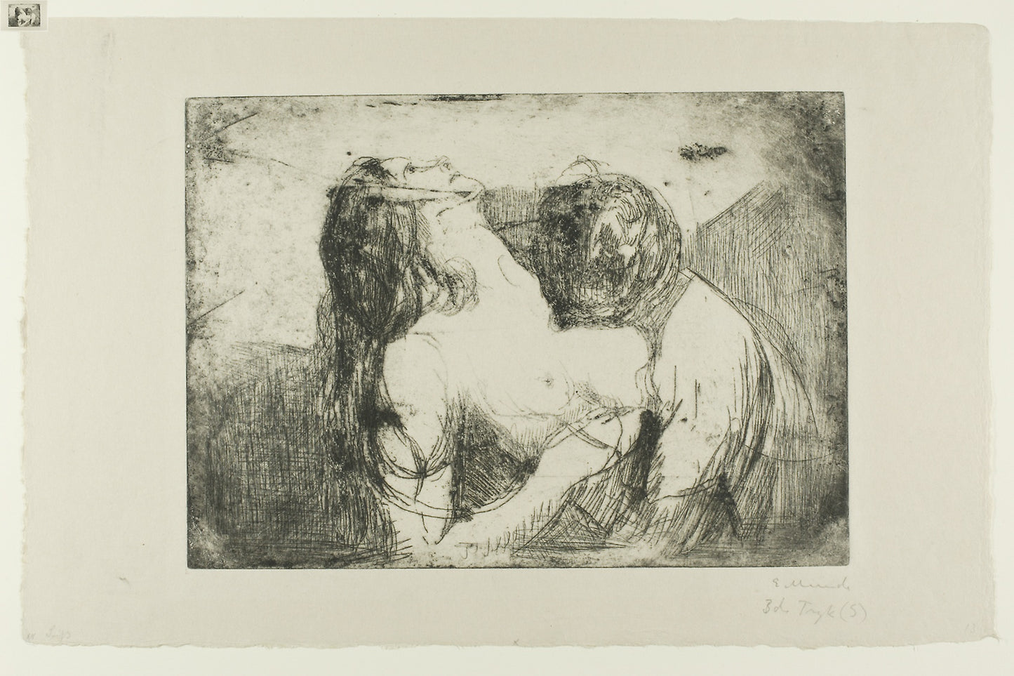 The Bite -  Edvard Munch,  Poster Print Wall Art