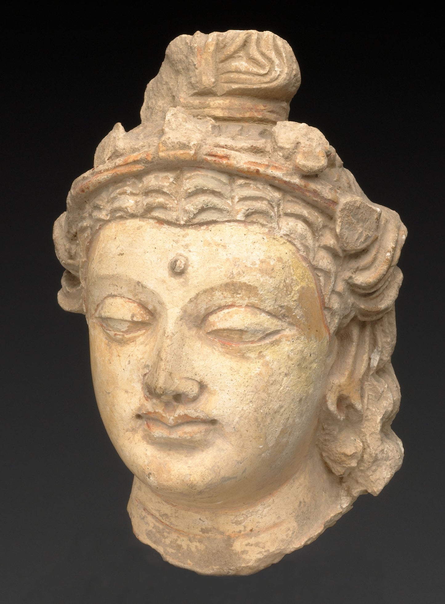 Head of a Bodhisattva -  Present-day Afghanistan or Pakistan,  Poster Print Wall Art