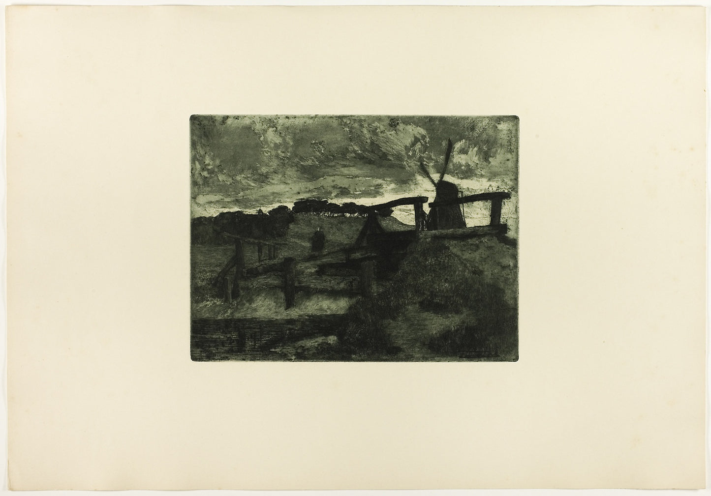 Windmill -  Fritz Overbeck,  Poster Print Wall Art