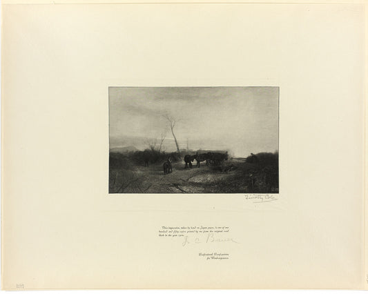 A Frosty Morning, from Old English Masters: Timothy Cole (American, born England, 1852-1931),16x12"(A3) Poster