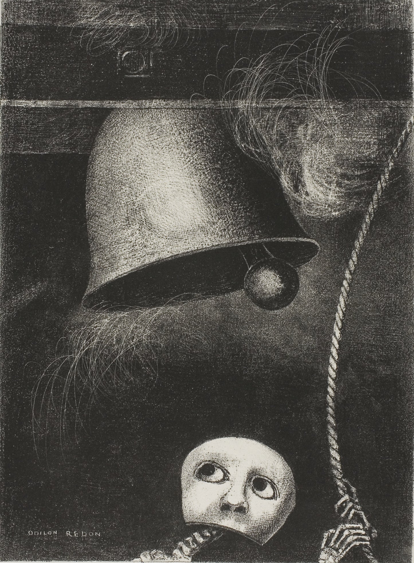 A Mask Sounds the Funeral Knell, plate three from To Edgar Poe: Odilon Redon,16x12"(A3) Poster