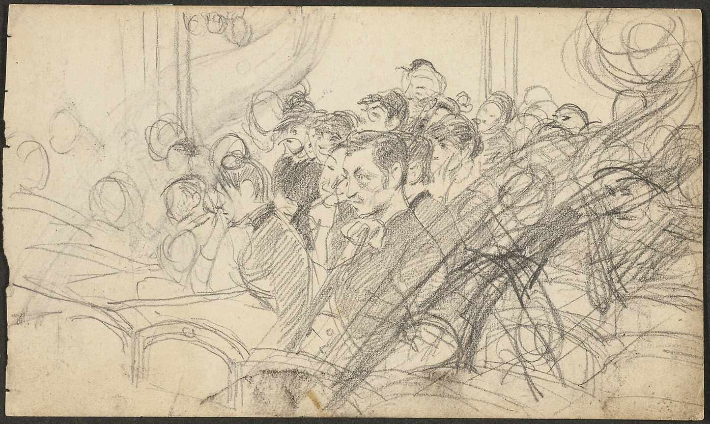 Audience at a Parisian Theatre I -  Giovanni Boldini,  Poster Print Wall Art