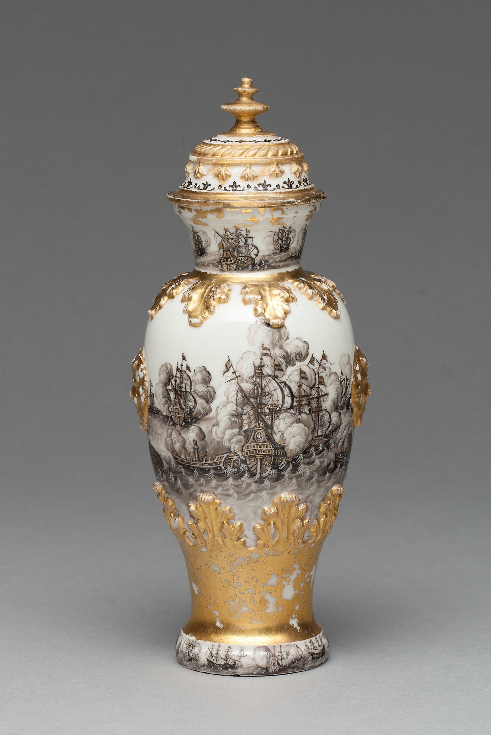 Vase and Cover (one of a pair): Meissen Porcelain Manufactory,16x12"(A3) Poster