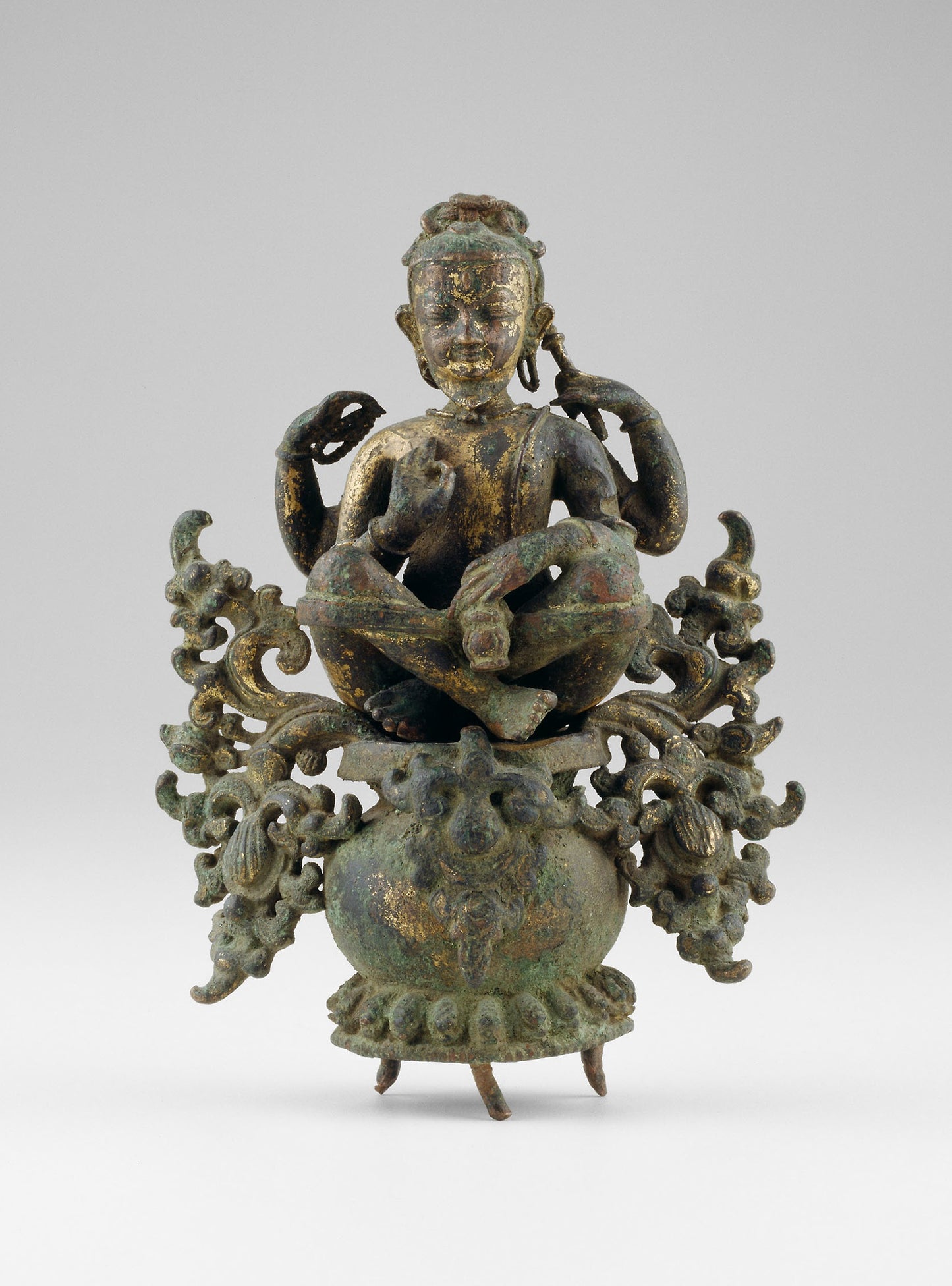 The Sage Agastya Seated in Meditation on his Water Pot (Kumbha) -  Nepal,  Poster Print Wall Art