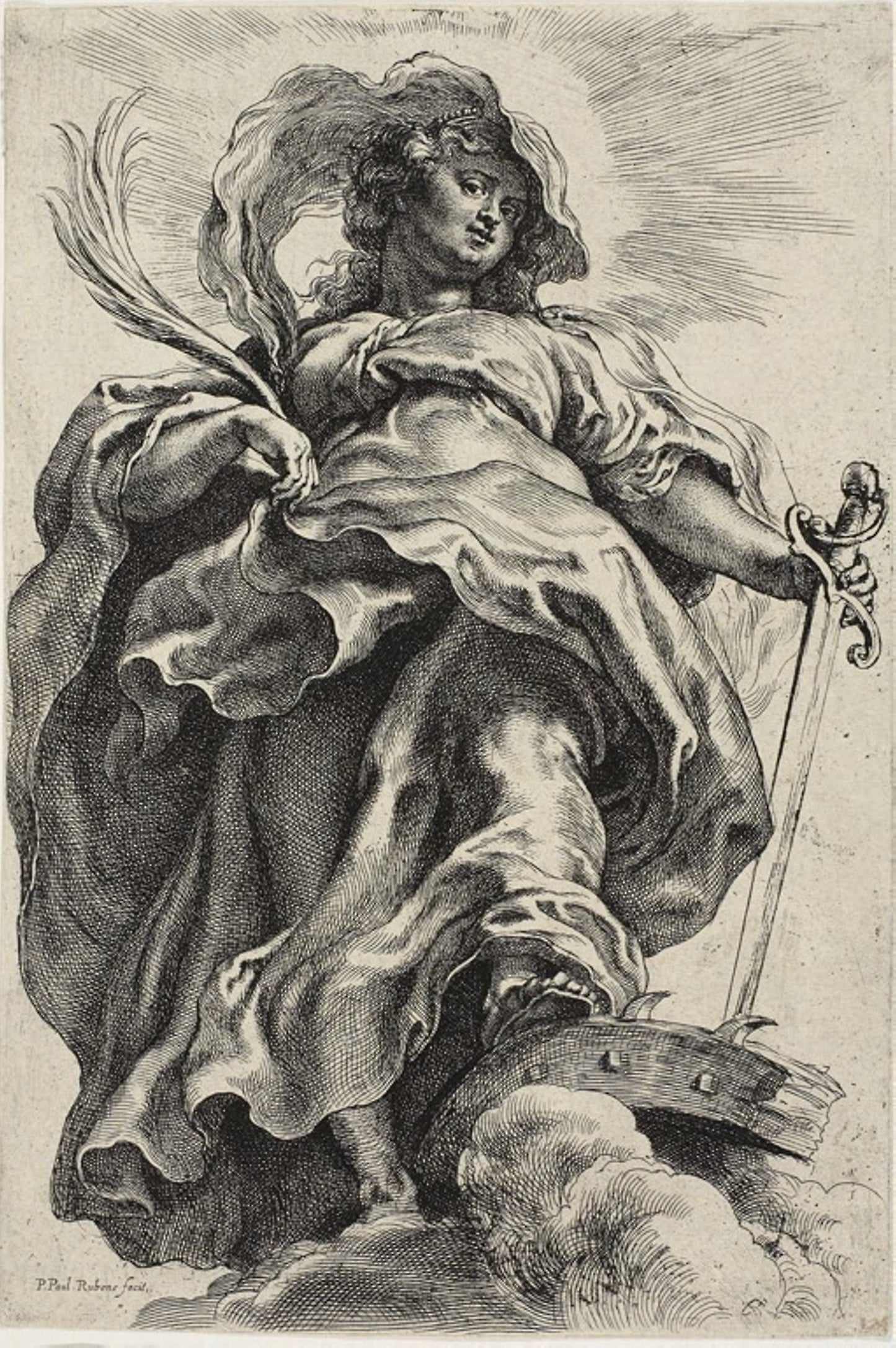 Saint Catherine -  Peter Paul Rubens,  Poster Print Wall Art