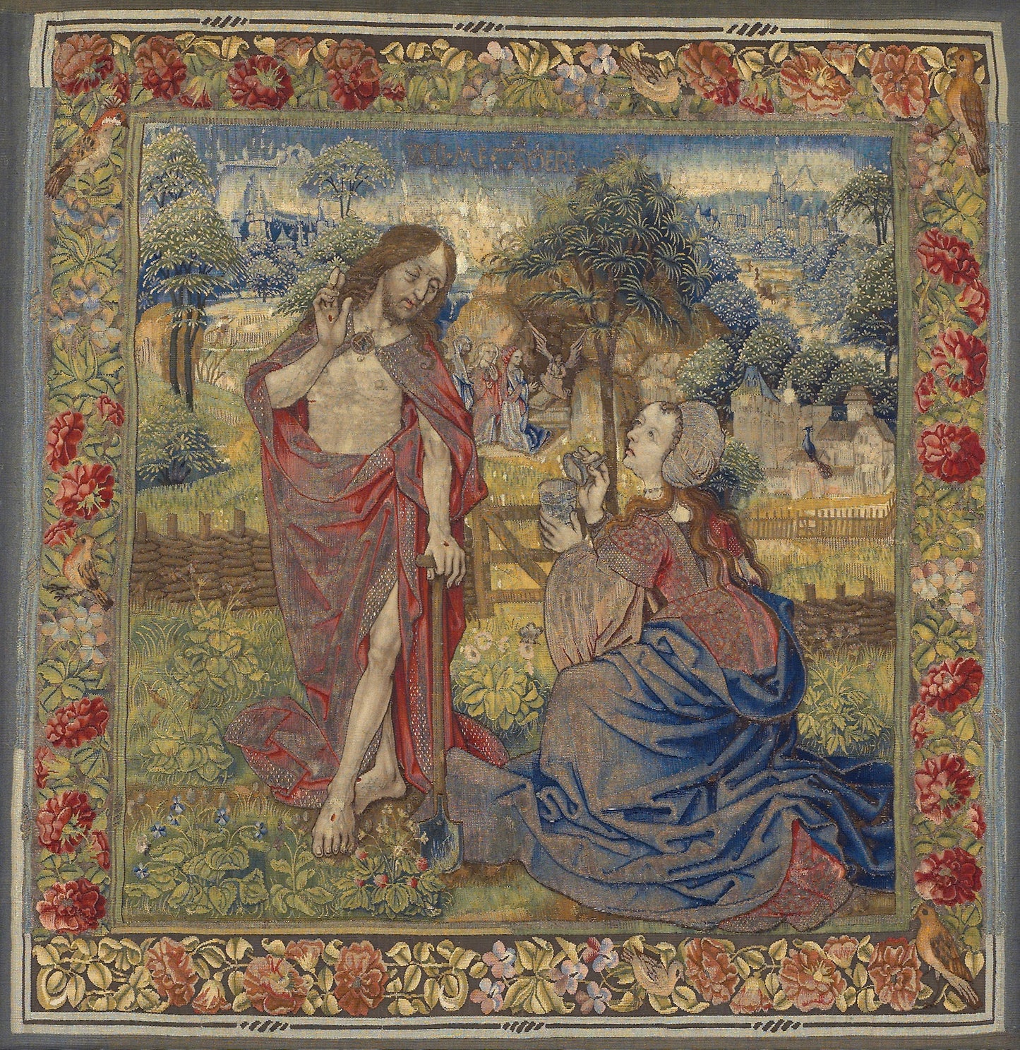 Christ Appearing to Mary Magdalene ("Noli Me Tangere") -  Southern Netherlands, possibly Brussels,  Poster Print Wall Art