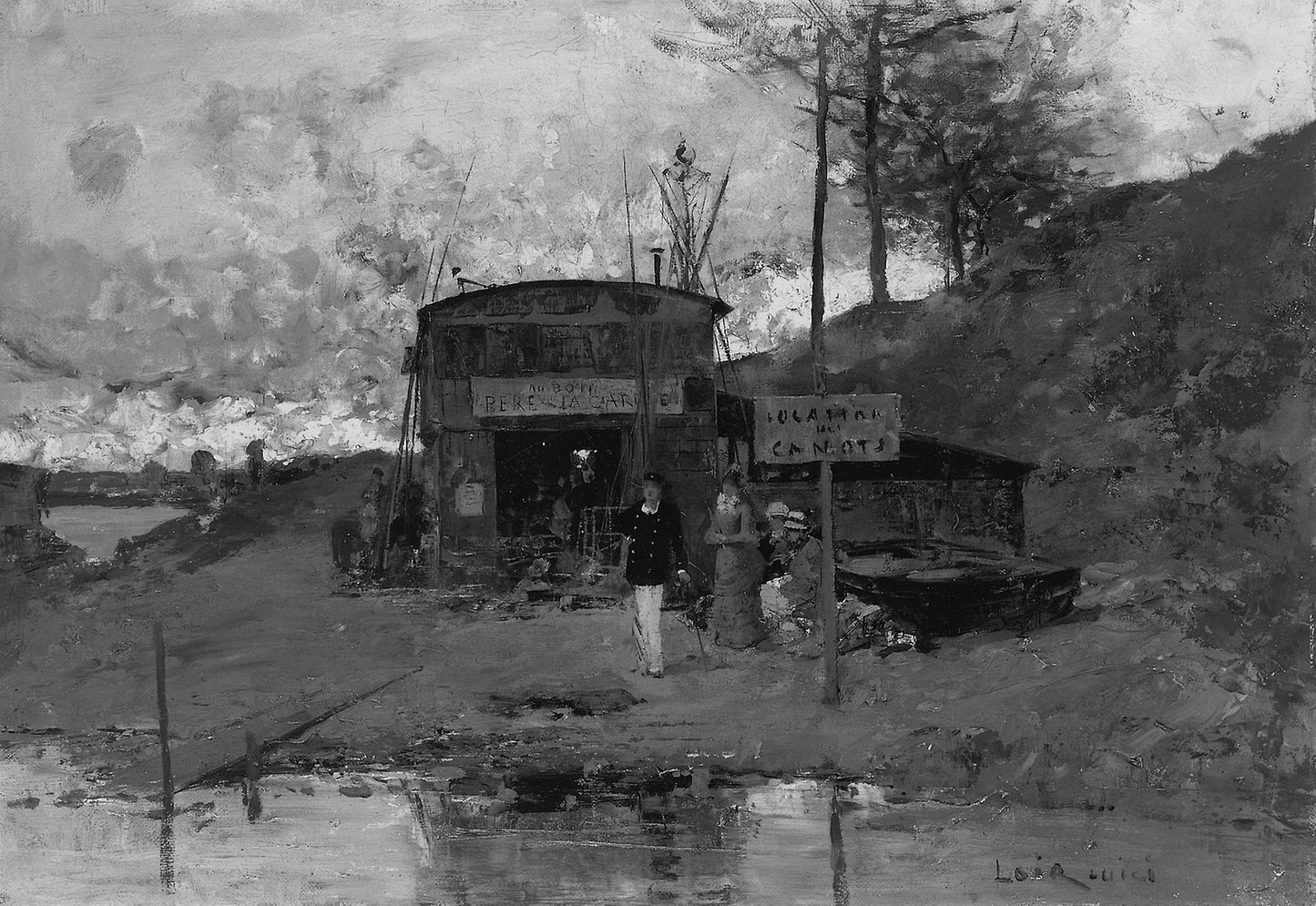 The Boathouse -  Luigi Loir,  Poster Print Wall Art