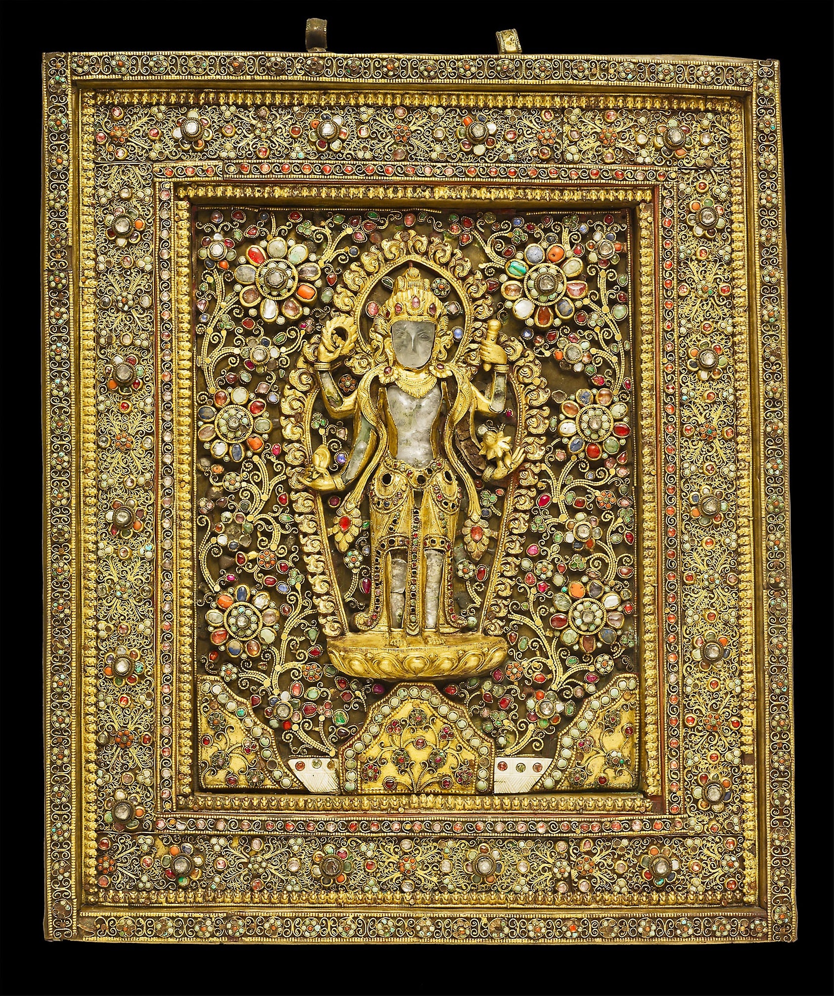 Votive Plaque with God Vishnu: Nepal,16x12"(A3) Poster