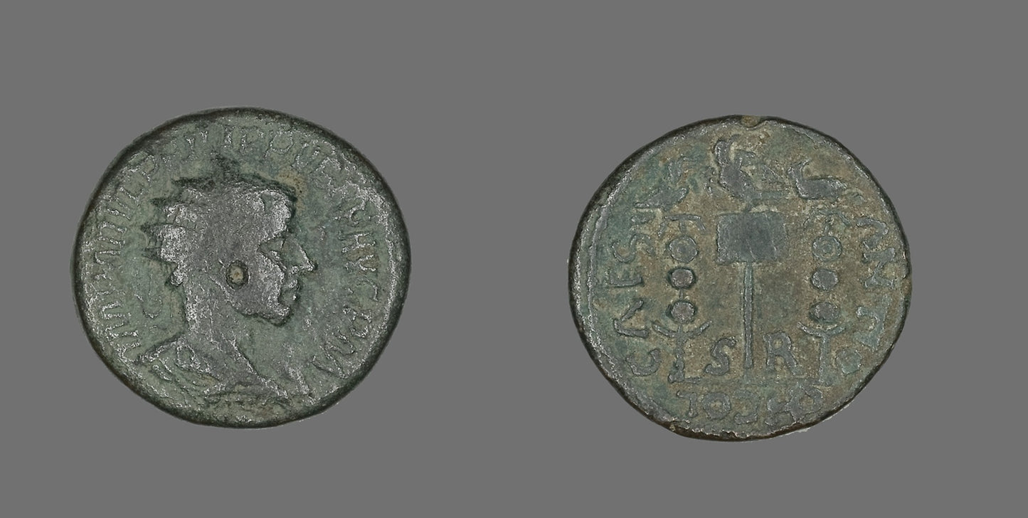 Coin Depicting King Philip II -  Roman,  Poster Print Wall Art