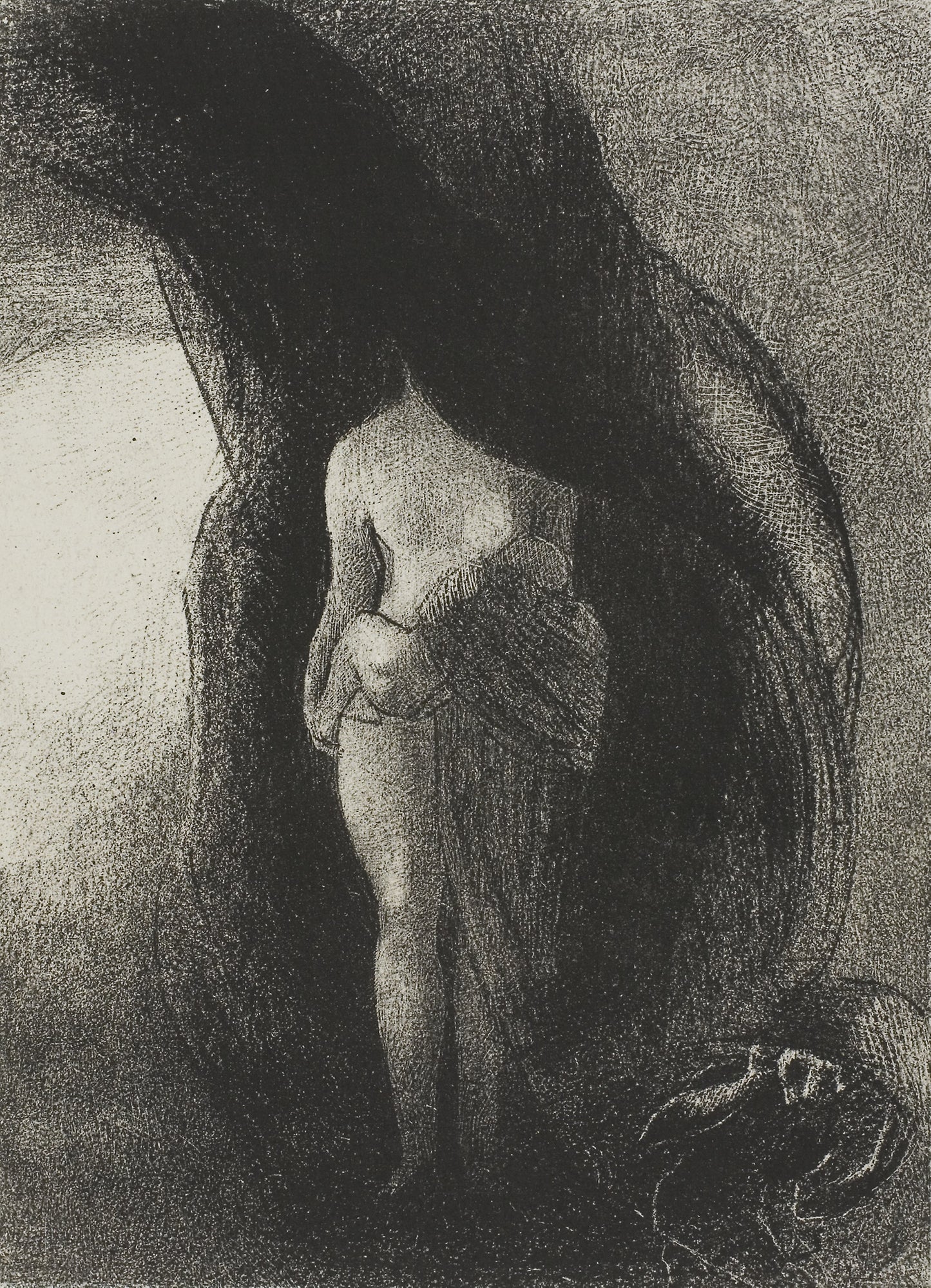 I am Still the Great Isis! Nobody Has Ever Yet Lifted My Veil! My Offspring is the Sun!, plate 16 of 24 -  Odilon Redon,  Poster Print Wall Art
