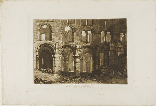 Holy Island Cathedral, plate 11 from Liber Studiorum: Joseph Mallord William Turner (English, 1775-1851),16x12"(A3) Poster