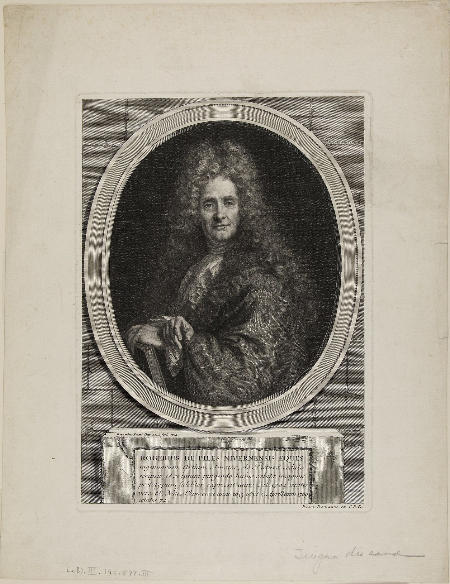 Roger de Piles -  Bernard Picart,  Poster Print Wall Art