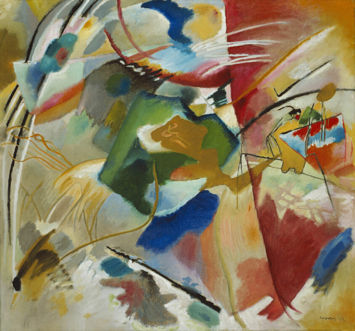Painting with Green Center by  Vasily Kandinsky, 23x16