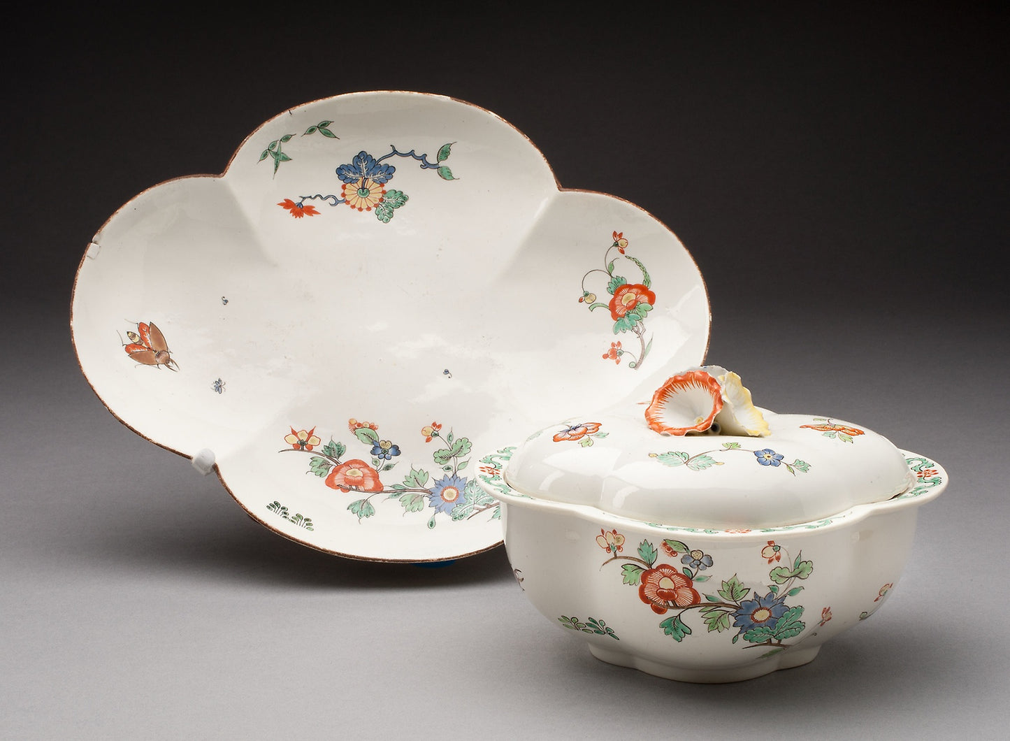 Covered Bowl and Stand -  Chantilly Porcelain Factory,  Poster Print Wall Art