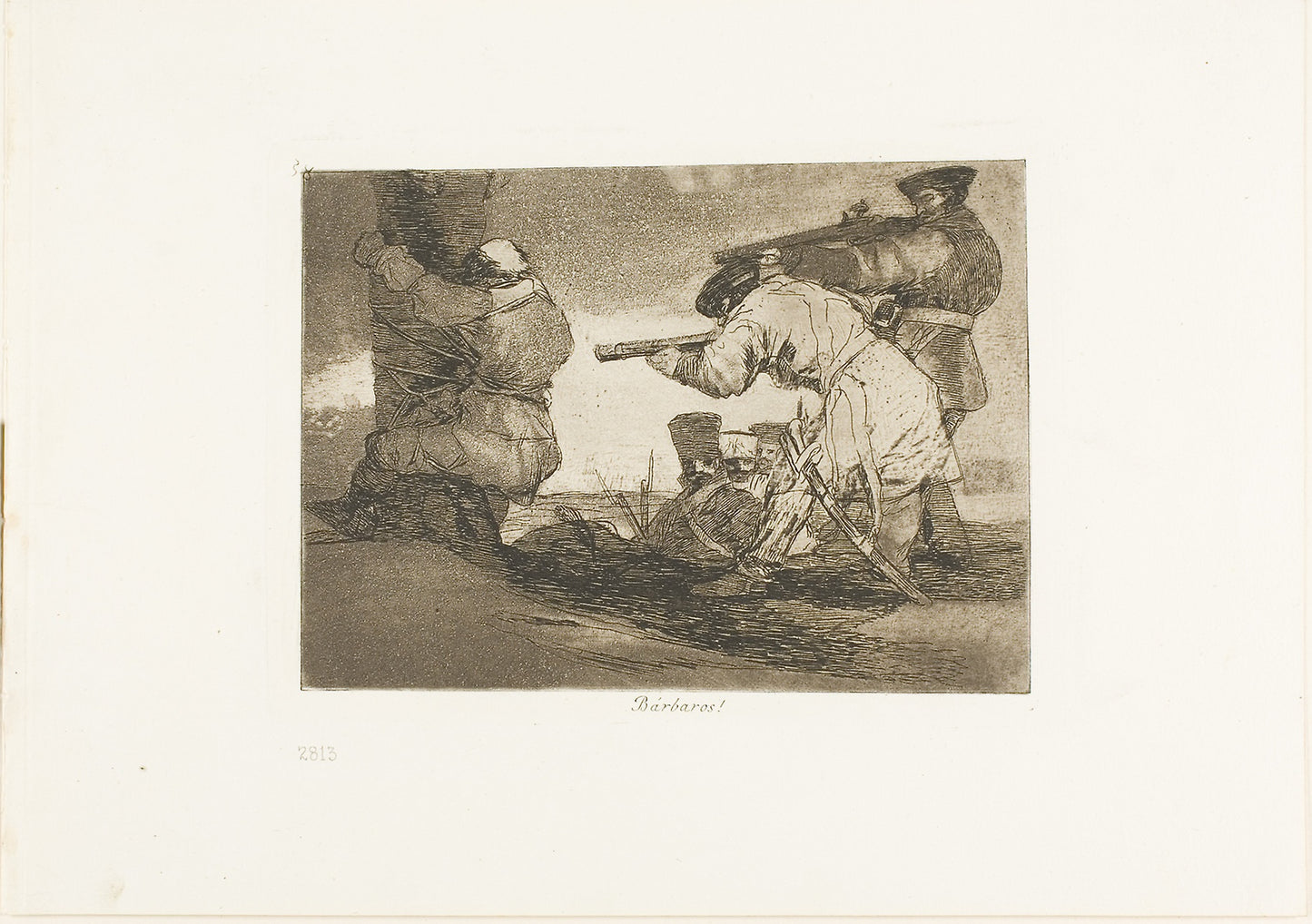 Barbarians!, plate 38 from The Disasters of War -  Francisco José de Goya y Lucientes,  Poster Print Wall Art