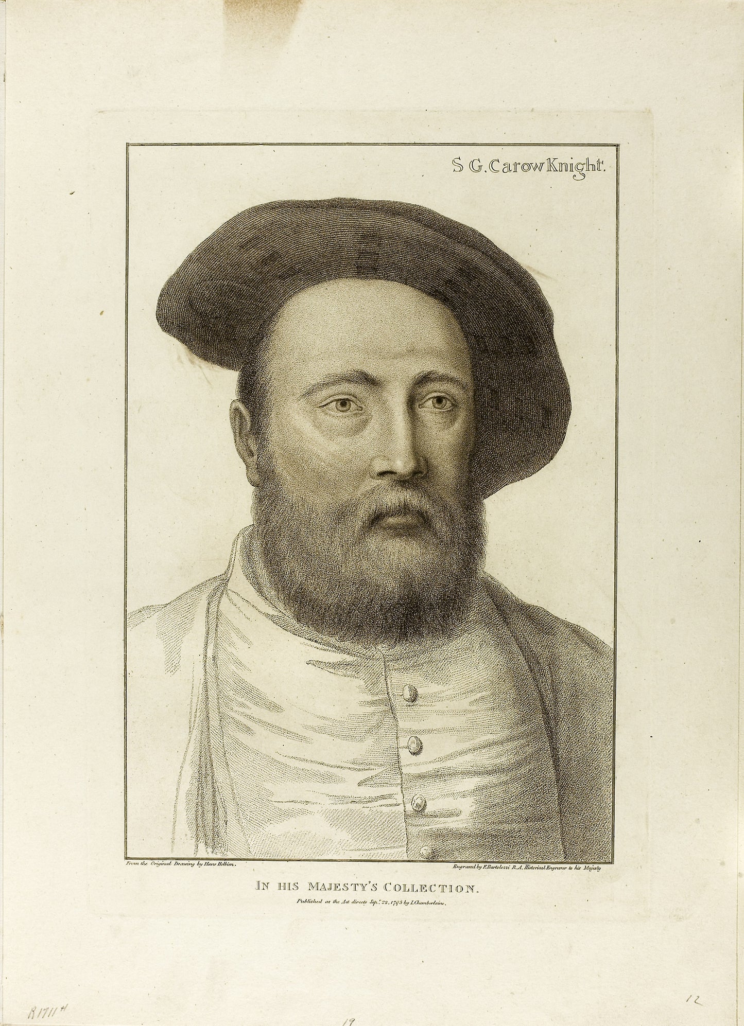 S.G. Carow, Knight -  Francesco Bartolozzi (Italian, 1727-1815),  Poster Print Wall Art