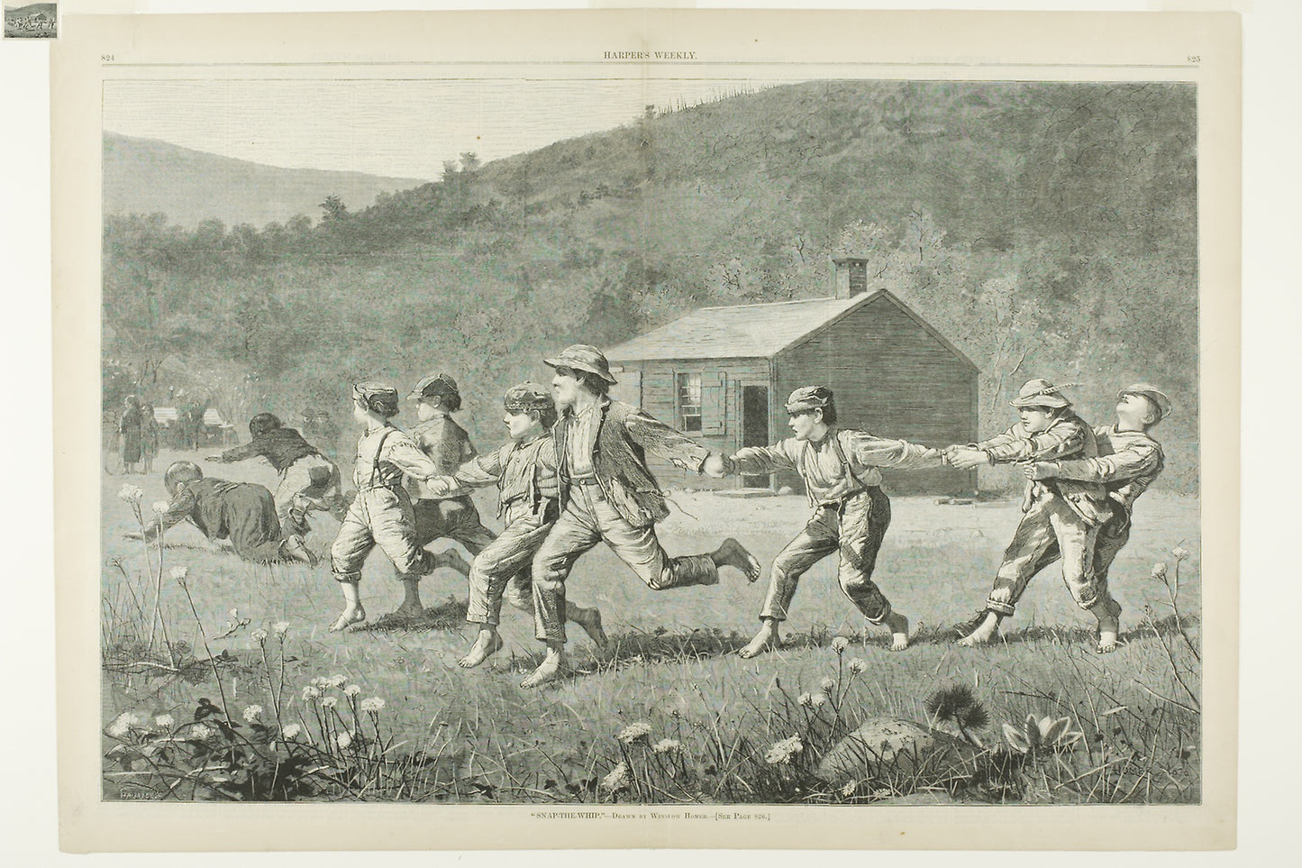 Snap-the-Whip: Winslow Homer (American, 1836-1910), Poster Print Wall Art