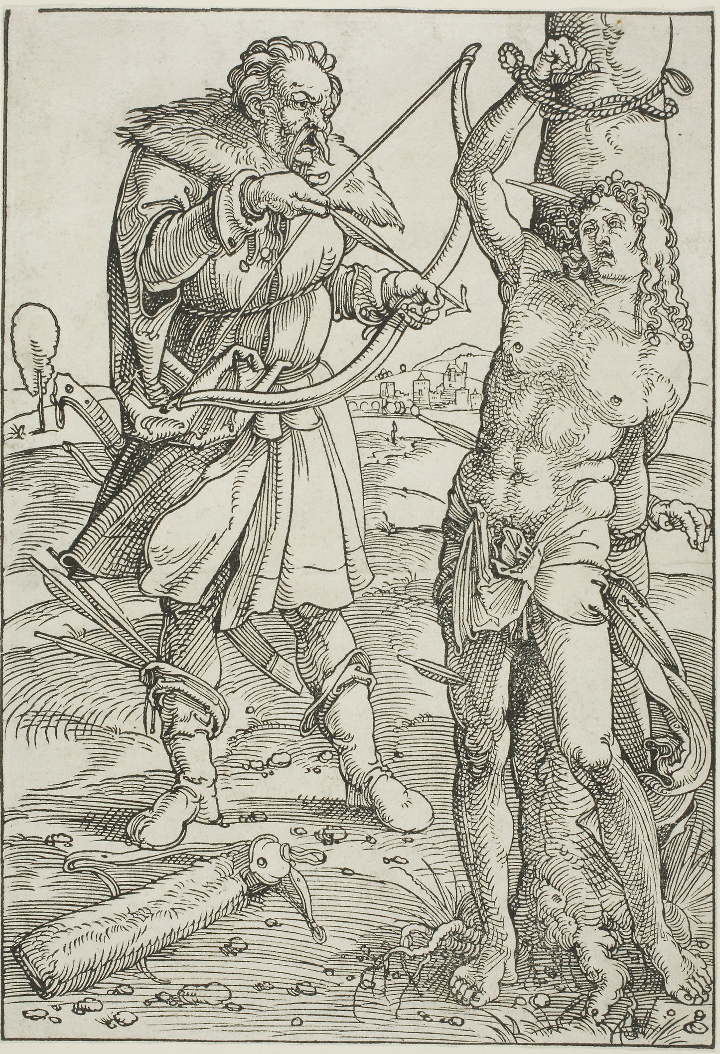 The Martyrdom of Saint Sebastian -  Hans Baldung Grien,  Poster Print Wall Art