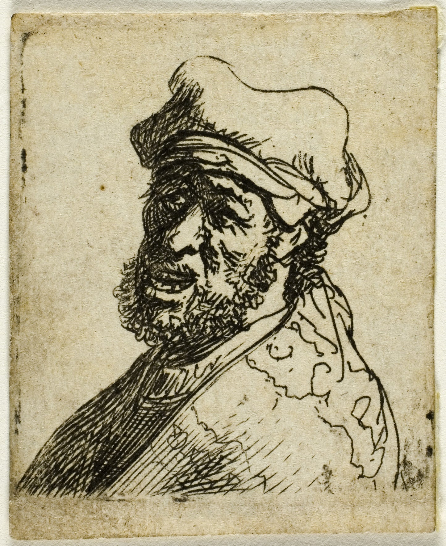 Man Crying Out, Three Quarters Left -  Bust -  Rembrandt van Rijn,  Poster Print Wall Art