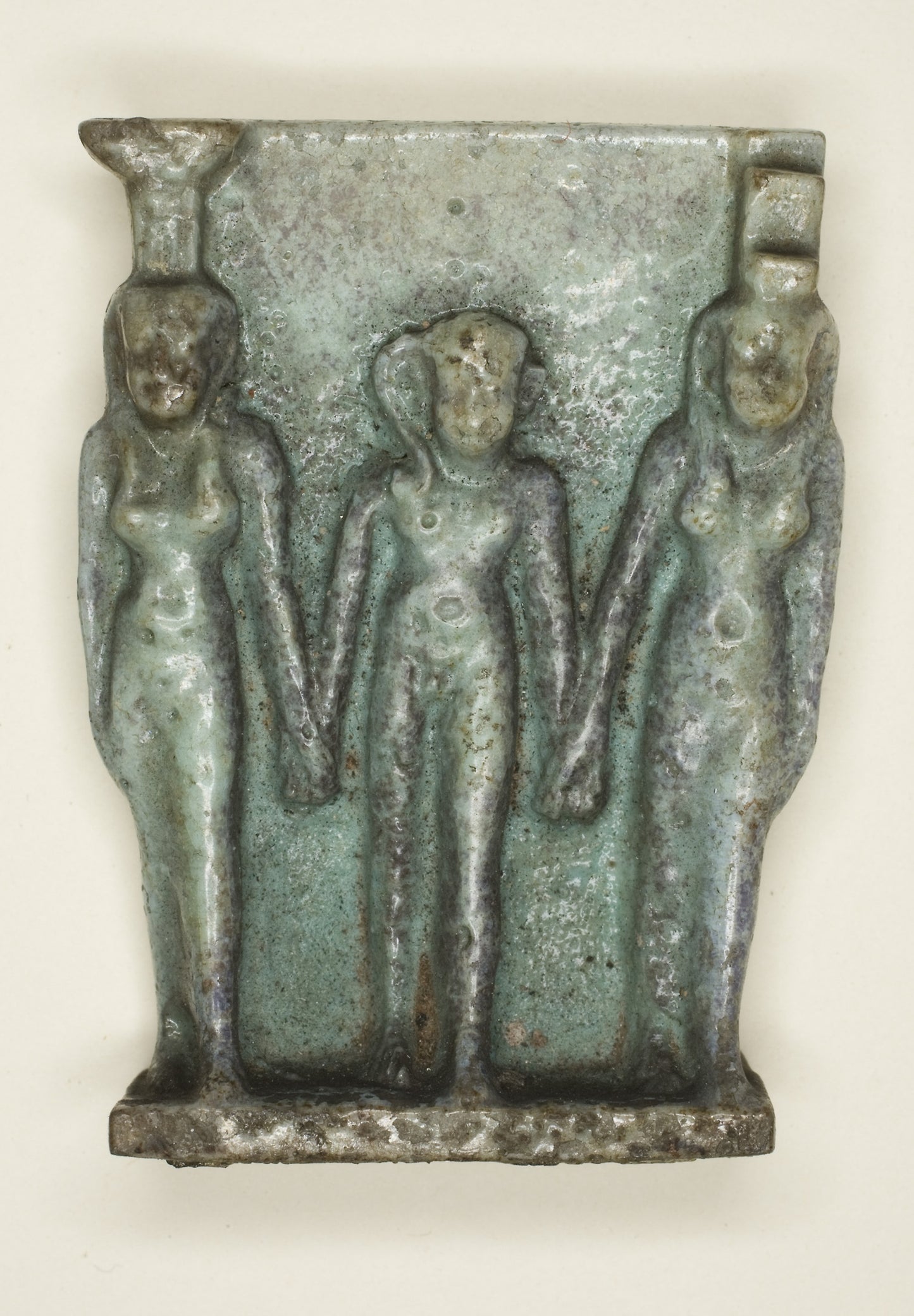 Amulet of the Osirian Triad (Nephthys, Horus, and Isis) -  Egyptian,  Poster Print Wall Art