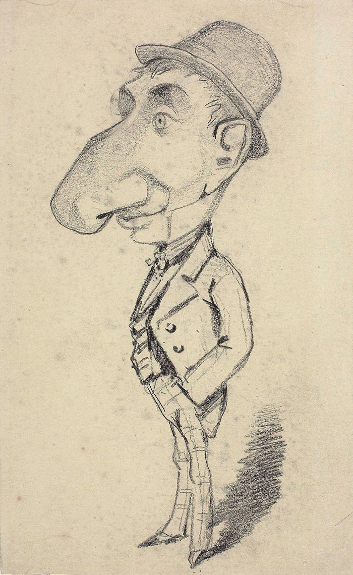 Caricature of a Man with a Large Nose: Claude Monet,16x12