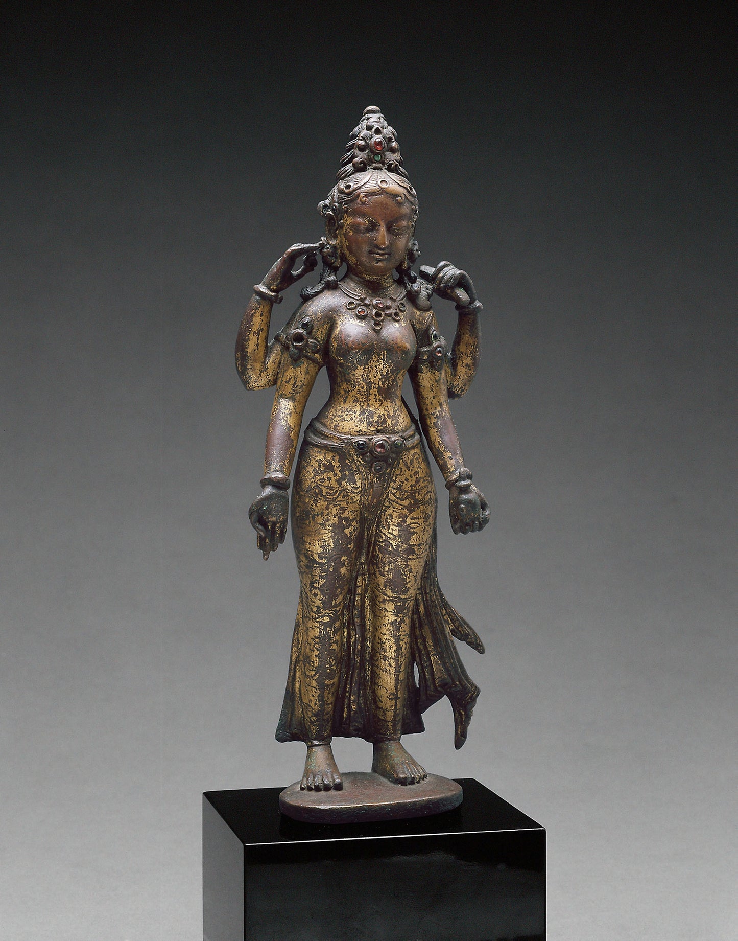 Sarasvati, Goddess of Wisdom, Holding a Book and a Water Pot -  Nepal,  Poster Print Wall Art