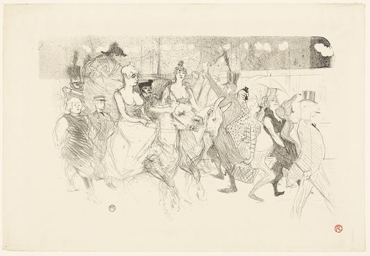 A Gala Evening at the Moulin Rouge: Henri de Toulouse-Lautrec,16x12"(A3) Poster