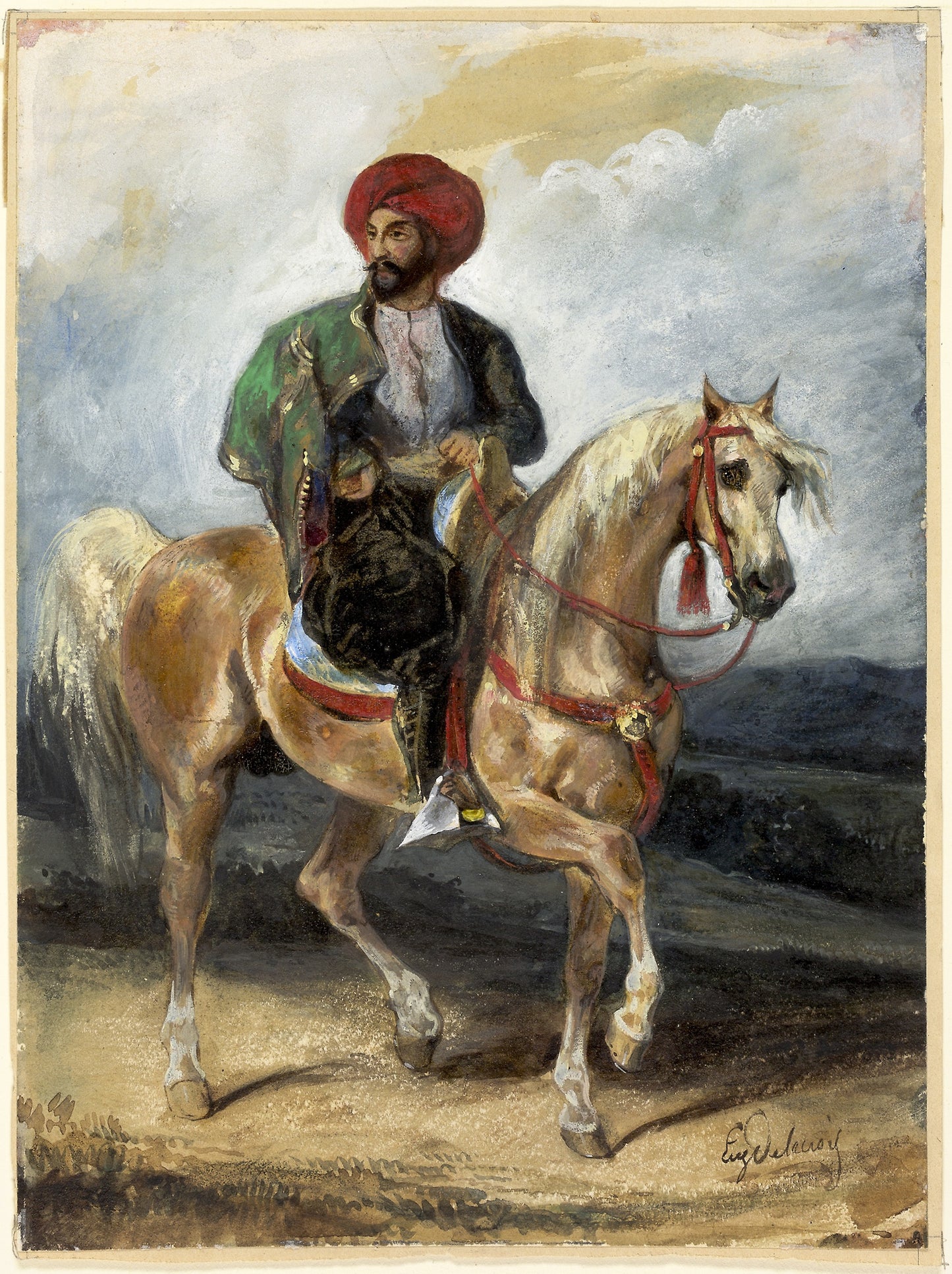 The Turkish Rider -  Eugène Delacroix,  Poster Print Wall Art