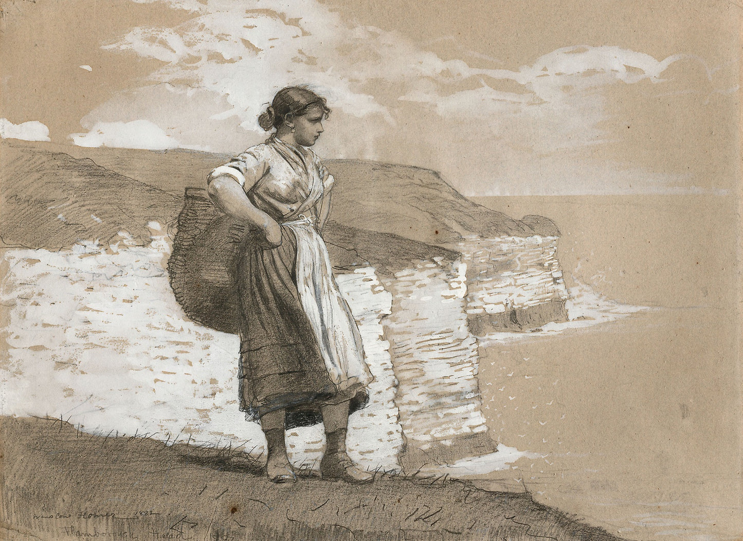 Flamborough Head, England -  Winslow Homer,  Poster Print Wall Art