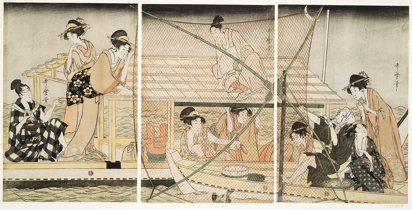 The Scoop-Net -  Kitagawa Utamaro ??? ??,  Poster Print Wall Art