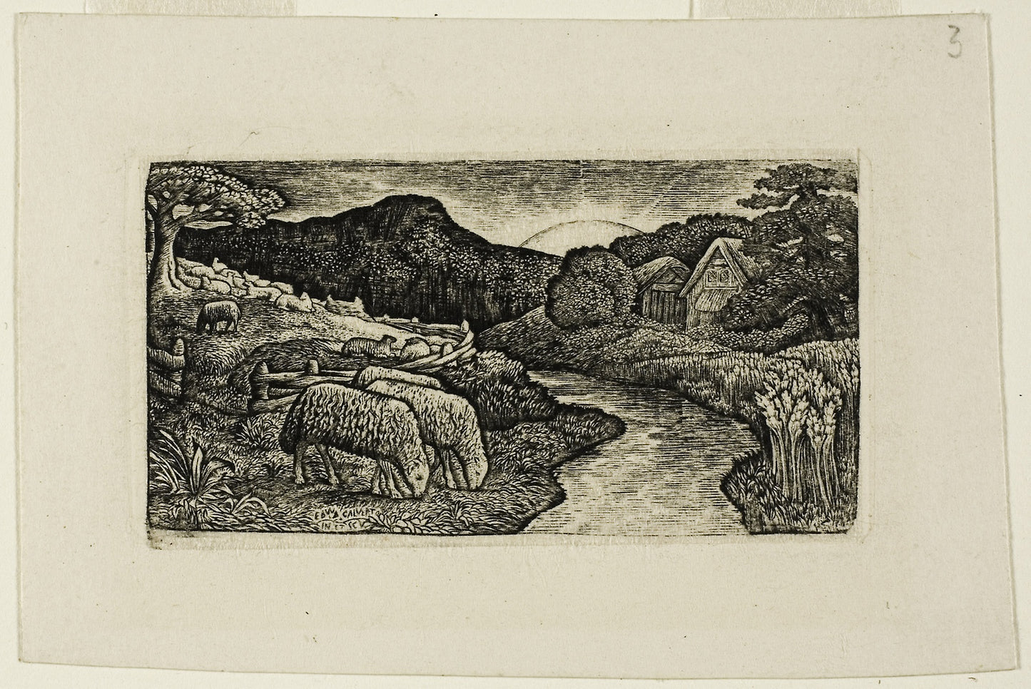 The Sheep of this Pasture -  Edward Calvert,  Poster Print Wall Art