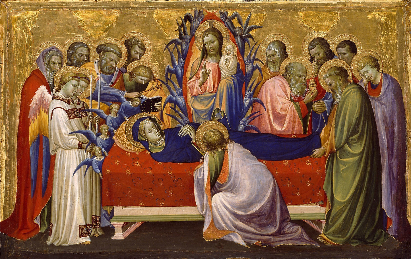 The Death of the Virgin -  Gherardo di Jacopo, called Starnina,  Poster Print Wall Art