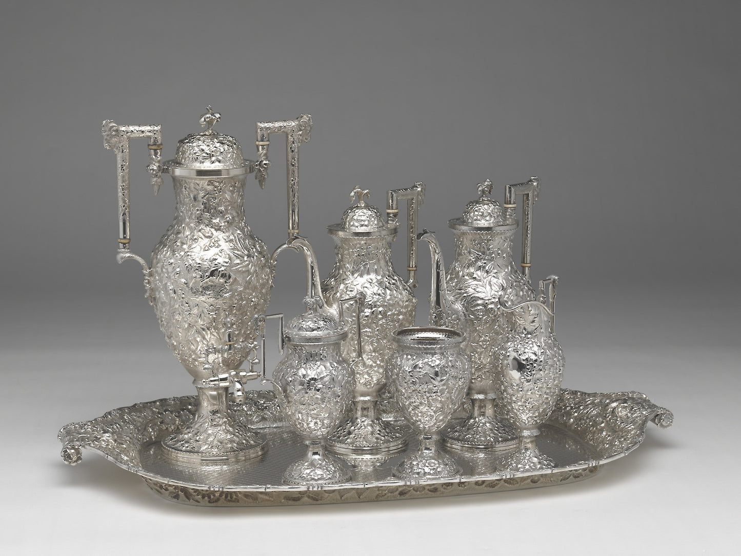Tea and Coffee Service with Tray -  Andrew Ellicott Warner,  Poster Print Wall Art