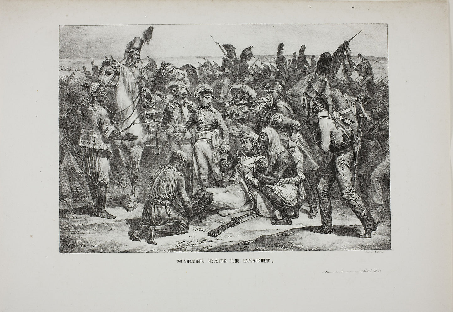Desert March -  Denis Auguste Marie Raffet (French, 1804-1860),  Poster Print Wall Art